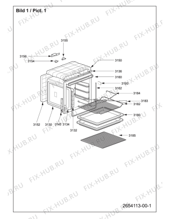 Схема №1 BEKO OIG 12100 X (7751386254) с изображением Инструкция по эксплуатации для плиты (духовки) Beko 300191563